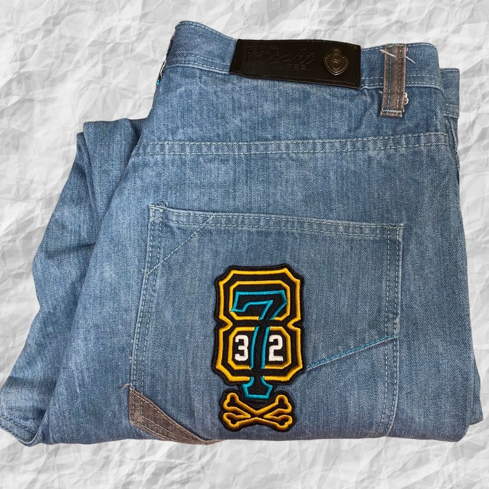 Eight 732 Mens Relaxed Jeans Size 38x34(36x33) Heavy Denim Urban‎ Streetwear